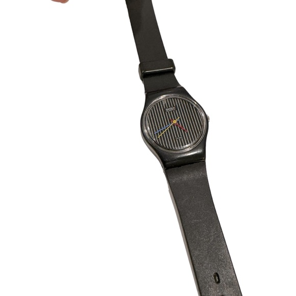 Vintage LA100 Miss Chanel - Miss Pinstripe Lady Swatch Watch. EUC - Picture 5 of 5